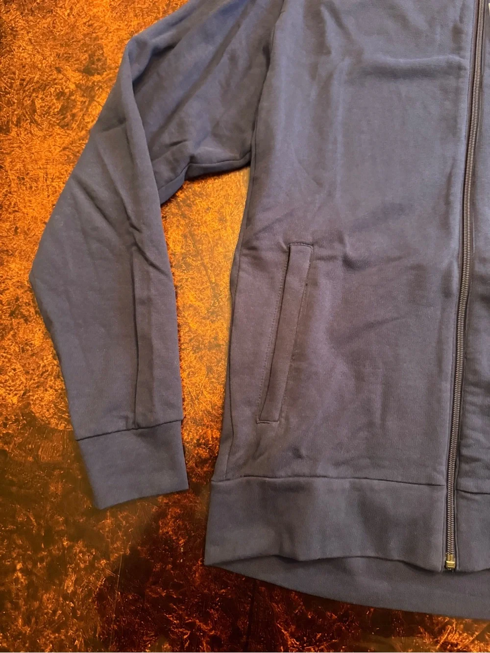 Men's Full-Zip Knit Jacket in Navy - Unknown Brand